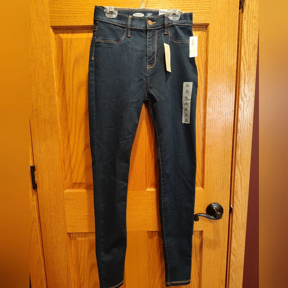 NWT Old Navy Girls Dark Blue Ballerina Jeans, Jeggings, 360 deg Stretch,Skinny
